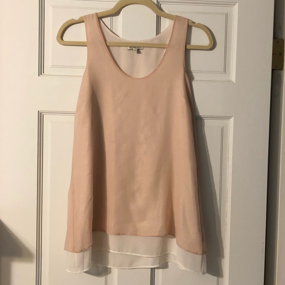 Pink w/ white Calvin Klein blouse